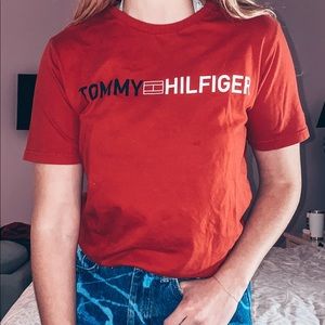 Red Tommy Hilfiger Tee